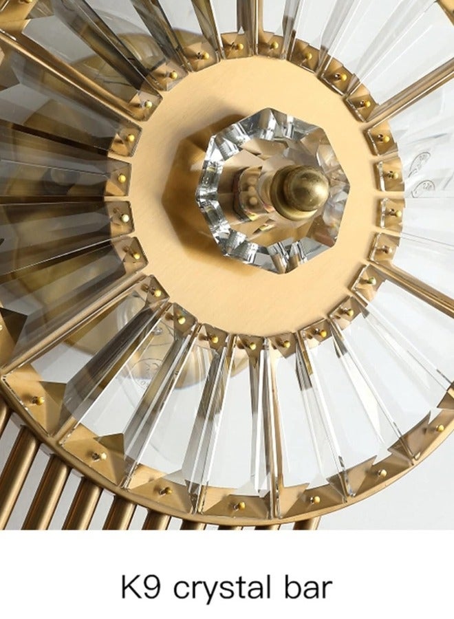 Target Gold Wall Sconce with Crystal Clear Glass Luxury Wall Light for Bedroom, Corridor, Coffee Shop - Image 3