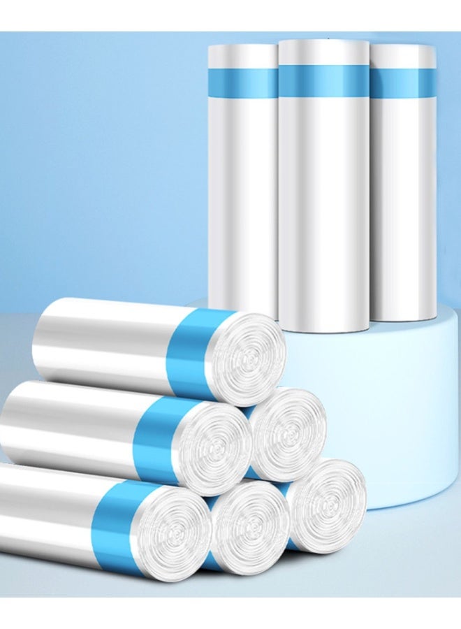 Small Trash Bags, 200 Count Drawstring Mini Garbage Bags, Plastic Trash Can Liners for Bathroom Accessories, Bedroom, Dorm Room Essentials, Office - Image 1