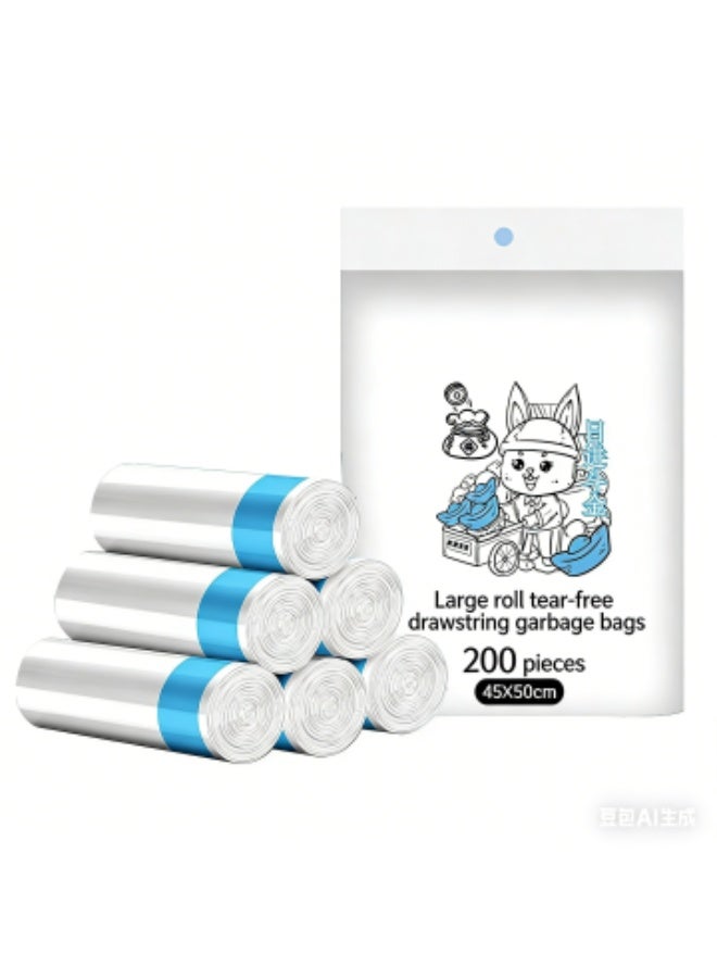 Small Trash Bags, 200 Count Drawstring Mini Garbage Bags, Plastic Trash Can Liners for Bathroom Accessories, Bedroom, Dorm Room Essentials, Office - Image 4