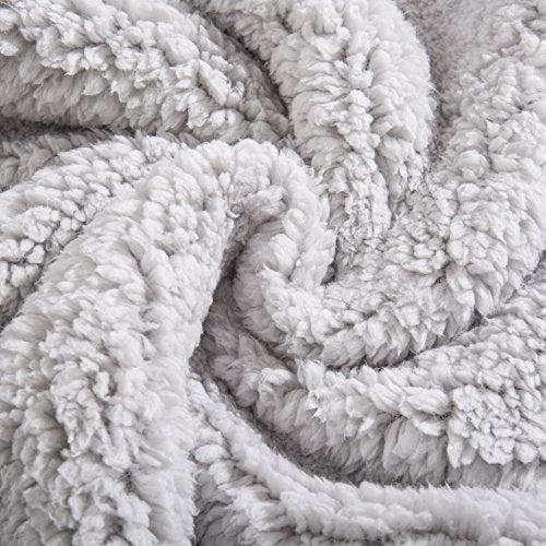 Reafort Ultra Soft Sherpa Body Pillow Cover/Case with Zipper Closure 21"x54" (21"x54" Body Pillow Cover, Silver Grey) - Image 5