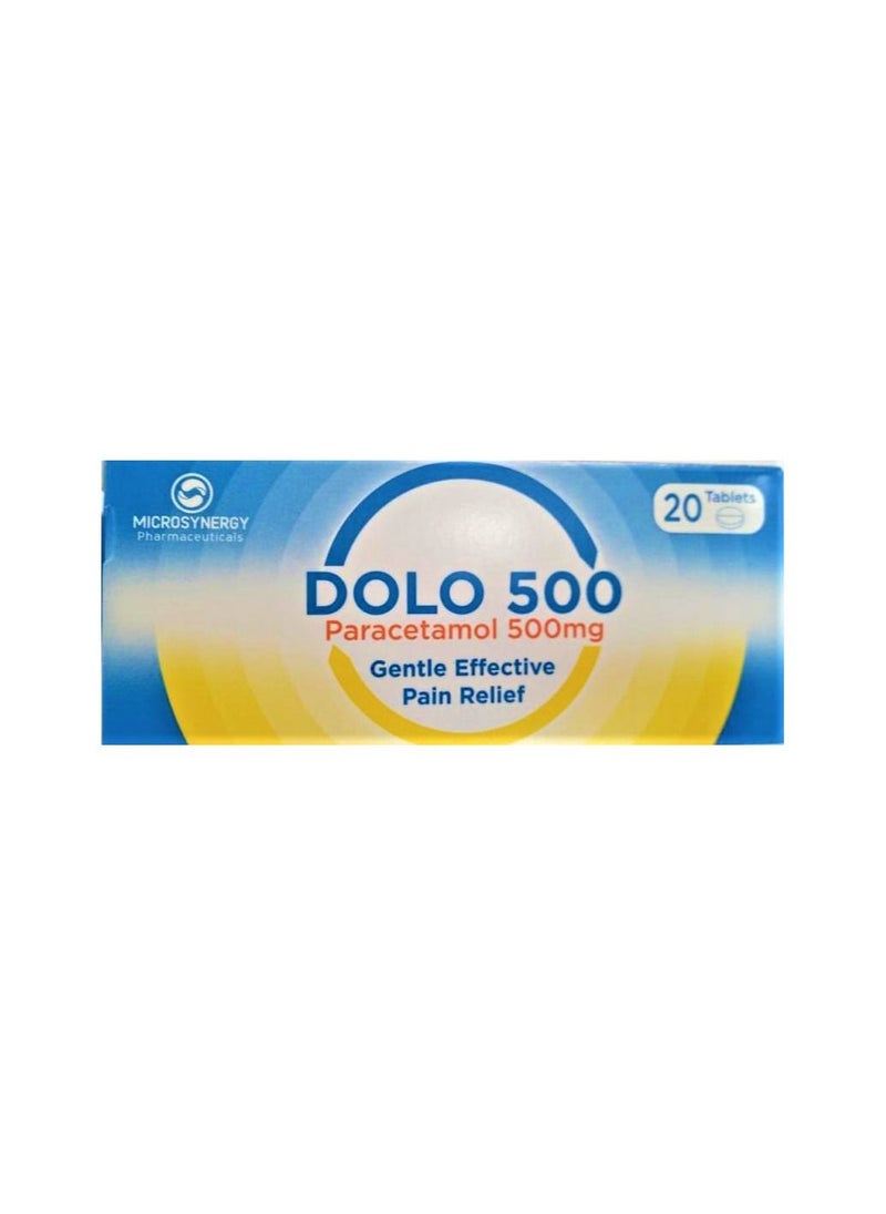 Dolo - 500 mg Paracetemol Tablets 20's - Image 1