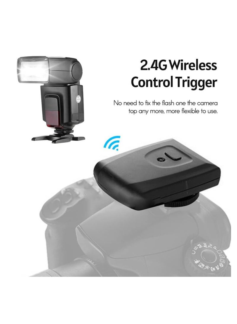 SOLARAE فلاش TT520 العالمي مع جهاز تحكم لاسلكي AT-16 2.4G - متوافق مع كانون، نيكون، بينتاكس، رقم الدليل 33، أوضاع S1/S2 - Image 3