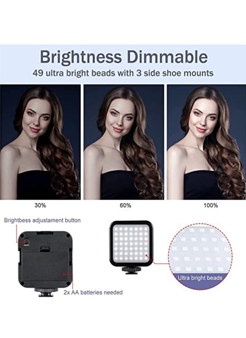 Vlogging Kit Smartphone Vlogging Video Kit with Microphone Tripod LED Light Wireless Remote Phone Holder Phone Stands Smartphone Video Microphone Rig Kit  for YouTube TIK Tok Filming Vlogging