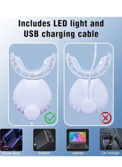 Generic Wireless Teeth Whitening Kit, Suitable For Sensitive Teeth Gums Braces Care,16 Points LED Accelerator Light and Tray Teeth Whitener Helps to Remove Stains Rechargeable Teeth Whitening Kit White  - Image 4