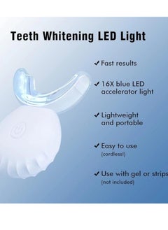 Generic Wireless Teeth Whitening Kit, Suitable For Sensitive Teeth Gums Braces Care,16 Points LED Accelerator Light and Tray Teeth Whitener Helps to Remove Stains Rechargeable Teeth Whitening Kit White  - Image 3