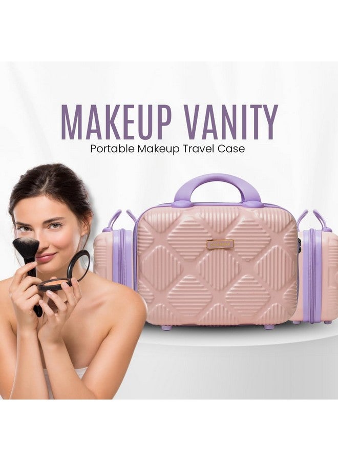 SHAMAX Makeup Organizer Bag - Hard Shell Travel Vanity Case for Women | Portable Cosmetic Storage Box & Toiletry Kit with Lock - Stylish Beauty Organizer for Skincare, Brushes & Accessories - Image 3
