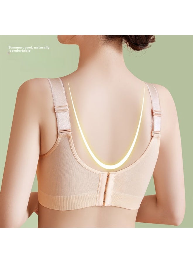 Modal Modal (madallo) Women's Bra, Beautiful Back Design, Sports Bra, Push-up For Small Breasts, Wireless, Side Support, Adjustable, Seamless Bra, Size 36  - Image 5