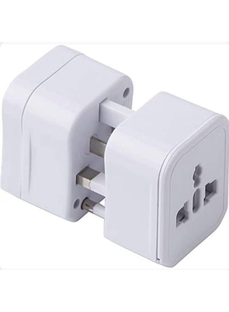 3-Piece Universal Travel Adapter Set with EU, UK and US/AU Plug Options, Universal Socket, 750 W, White - Image 1