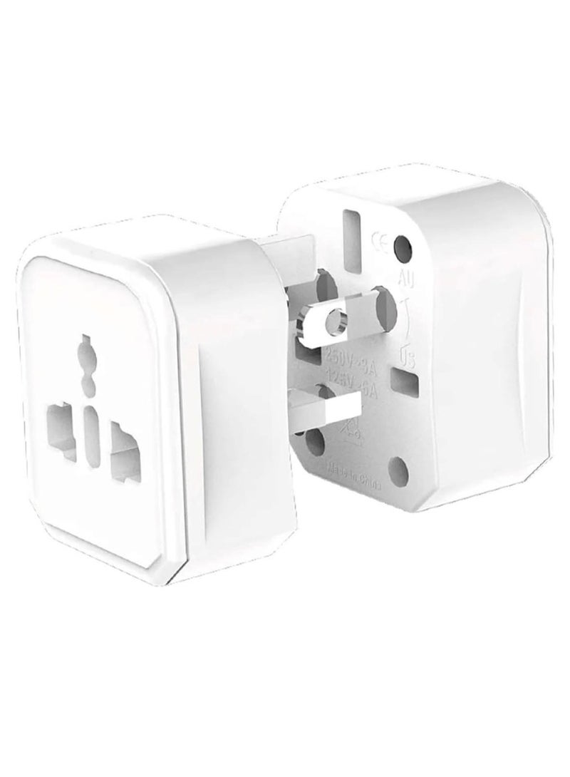 3-Piece Universal Travel Adapter Set with EU, UK and US/AU Plug Options, Universal Socket, 750 W, White - Image 4