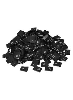 MECCANIXITY Clothing Sewing Size Label Xs/S/M/L/Xl Embroidered Label Black For Clothes Garment Pack Of 250  - Image 1