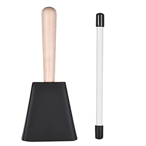 Btuty Professional Metal Cowbell with Wooden Handle Mallet Percussion Instrument - Image 1