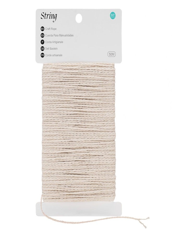 g2 بلس خيط قطني من G2PLUS، خيط قطني بيج طبيعي رفيع 2 مم 164 قدم - Image 1