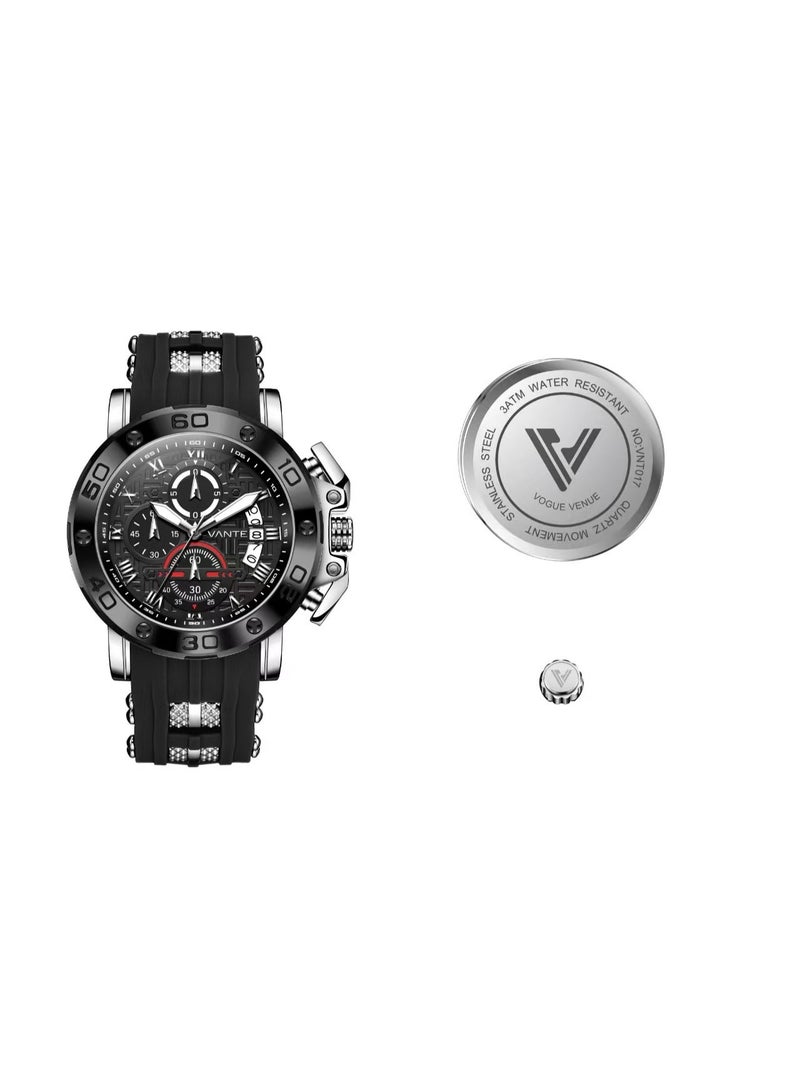 VOGUE VENUE VANTE SERIES High-Performance Black Chronograph Sport Watch by VOGUE VENUE-VNT017 - Image 2