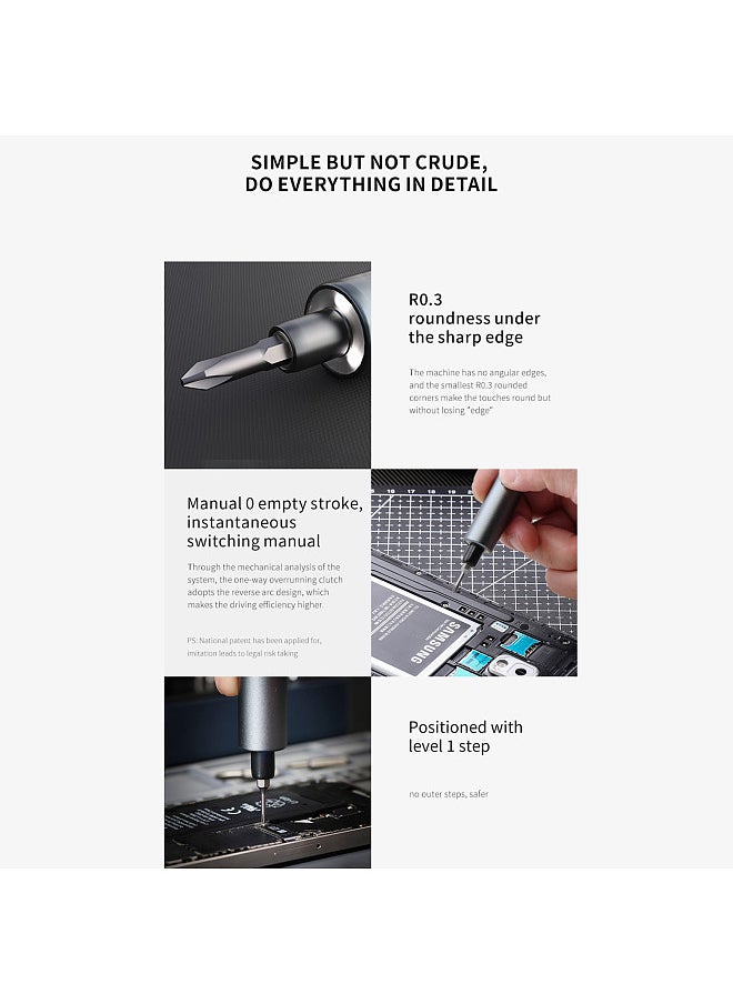 Generic D2Plus Lithium Electric Screwdriver Kit Mini Portable Power/Manual Screw Driver Bit Repairing Tools Set for Electronics/Cellphone/Notebook/Watch  - Image 2