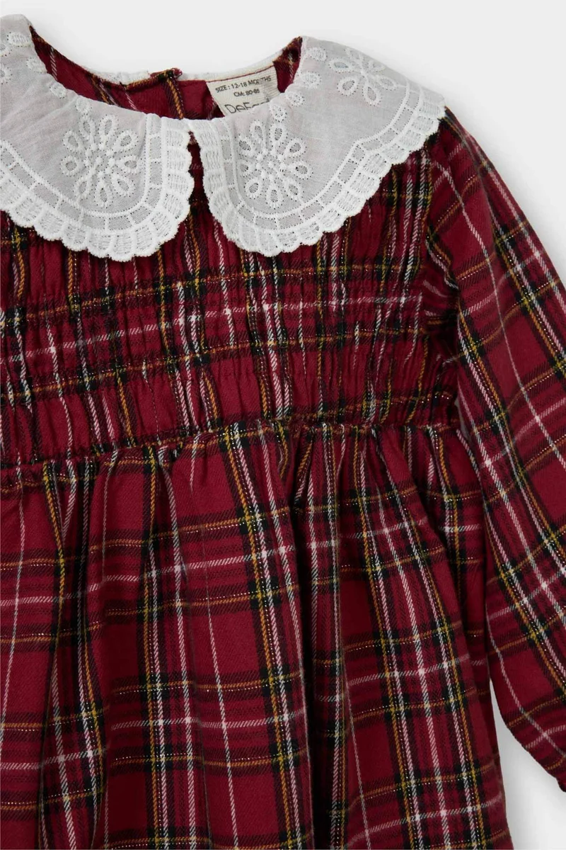 ديفاكتو Regular Fit Long Sleeve Woven Dress