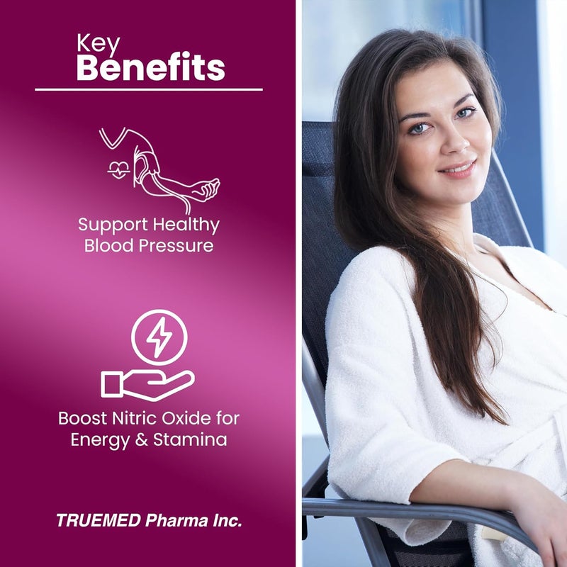 TRUEMED Beet Root Supplement 1500mg Per Serving Supports Nitric Oxide Flow Blood Pressure Circulation  Heart Health Natural Antioxidant Energy  Stamina Boost 60 Vegetable Capsules GMP Certified - Image 5