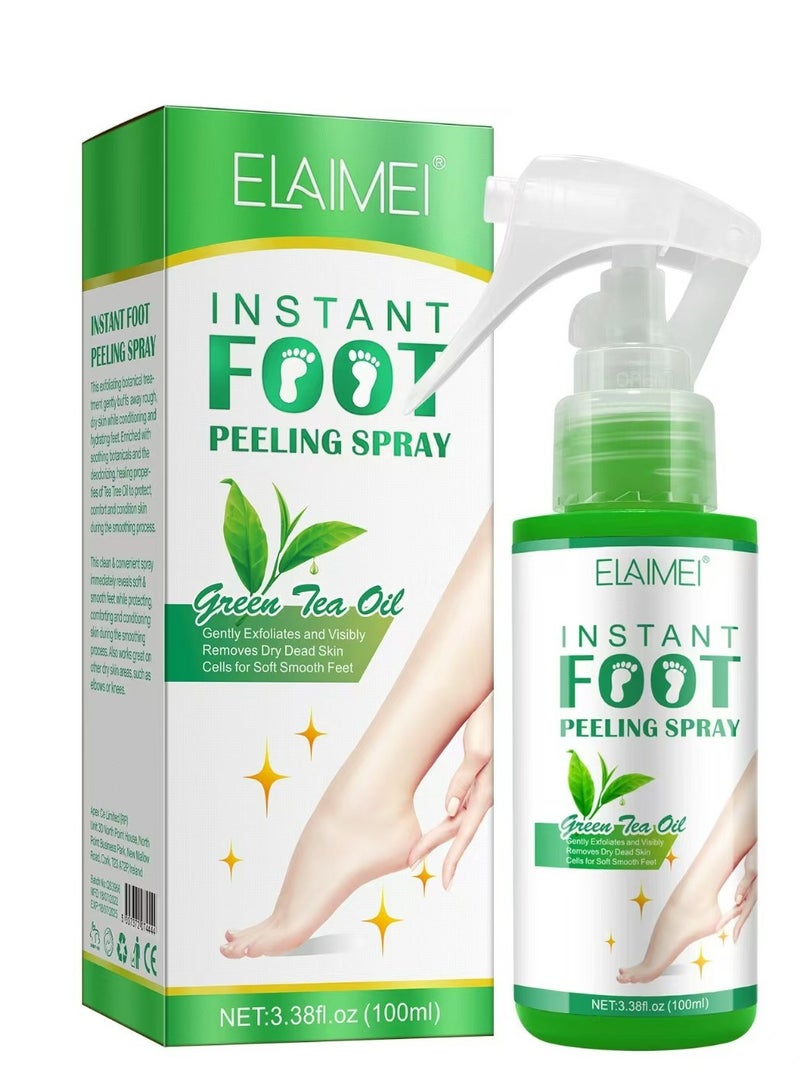Elaimei Foot Peeling Spray, Instant Dead Skin Remover for Feet, Exfoliating Pedicure Spray for Calluses, Dry Skin and Toes (100ml) - Image 2