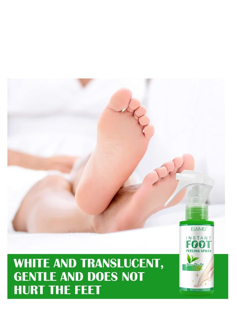 Elaimei Foot Peeling Spray, Instant Dead Skin Remover for Feet, Exfoliating Pedicure Spray for Calluses, Dry Skin and Toes (100ml) - Image 3