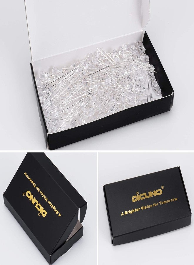 DiCUNO 100pcs 5mm RGB Multicolor Slow Blinking LED Diode, Multi Color Changing 2 Pin Super Bright Light Emitting LED Diodes Clear Round Lens Diffused Flicker LED - Image 4