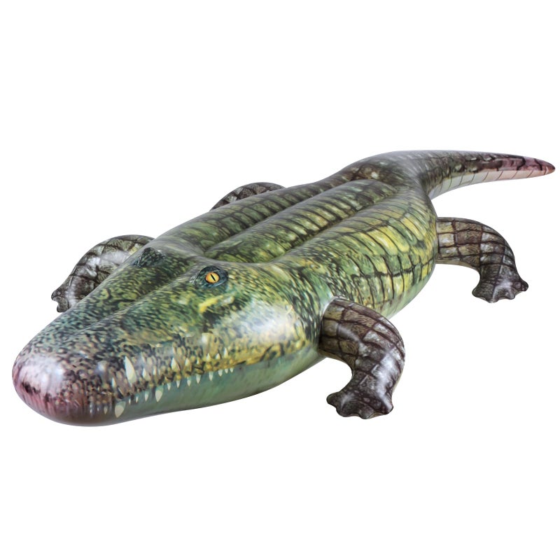 ILEISURELY Giant Inflatable Alligator Pool Float84 inch Animal Themed Pool Toy Ballons for Birthday Pool Halloween Party DecorationsBlow Up Photo PropParty Favors Supplies Gift for Kids and Adults - Image 2