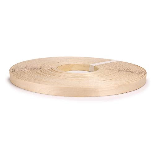 Skelang Birch 3/4" X 250' Roll Wood Veneer Edge Banding Preglued Iron-On with Hot Melt Adhesive Edgebanding Flexible Wood Tape - Image 1