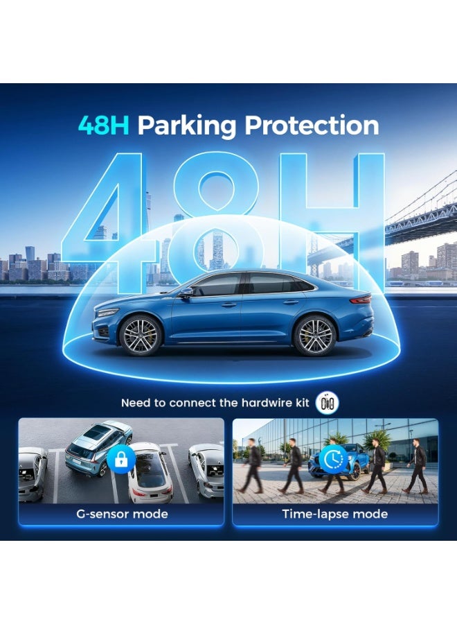 DDPAI Dash Cam Car 4K Front and Back, 2160P+1080P Dashcam Car Camera Built-in 32G eMMC Voice Control ADAS 5G WiFi GPS G-Sensor APP Control Night Vision 24 Hours Parking Monitor Support 512GB, N5 Dual - Image 3