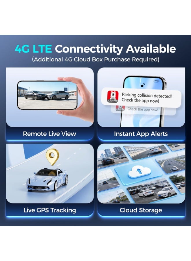 DDPAI Dash Cam Car 4K Front and Back, 2160P+1080P Dashcam Car Camera Built-in 32G eMMC Voice Control ADAS 5G WiFi GPS G-Sensor APP Control Night Vision 24 Hours Parking Monitor Support 512GB, N5 Dual - Image 5