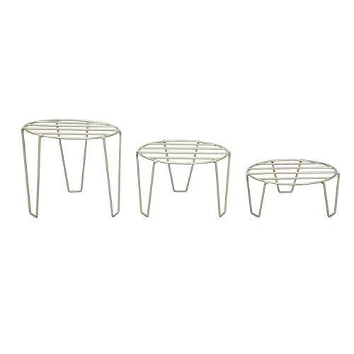 D&V ENGINEERING - Creative in innovation D&V Engineering Iron Plant Stand for Balcony and Garden | Indoor or Outdoor Flower Pot Stand for Living Room | Planter Stand for Balcony | 50kg Weight Capacity | Pack of 3, Grey - Image 3