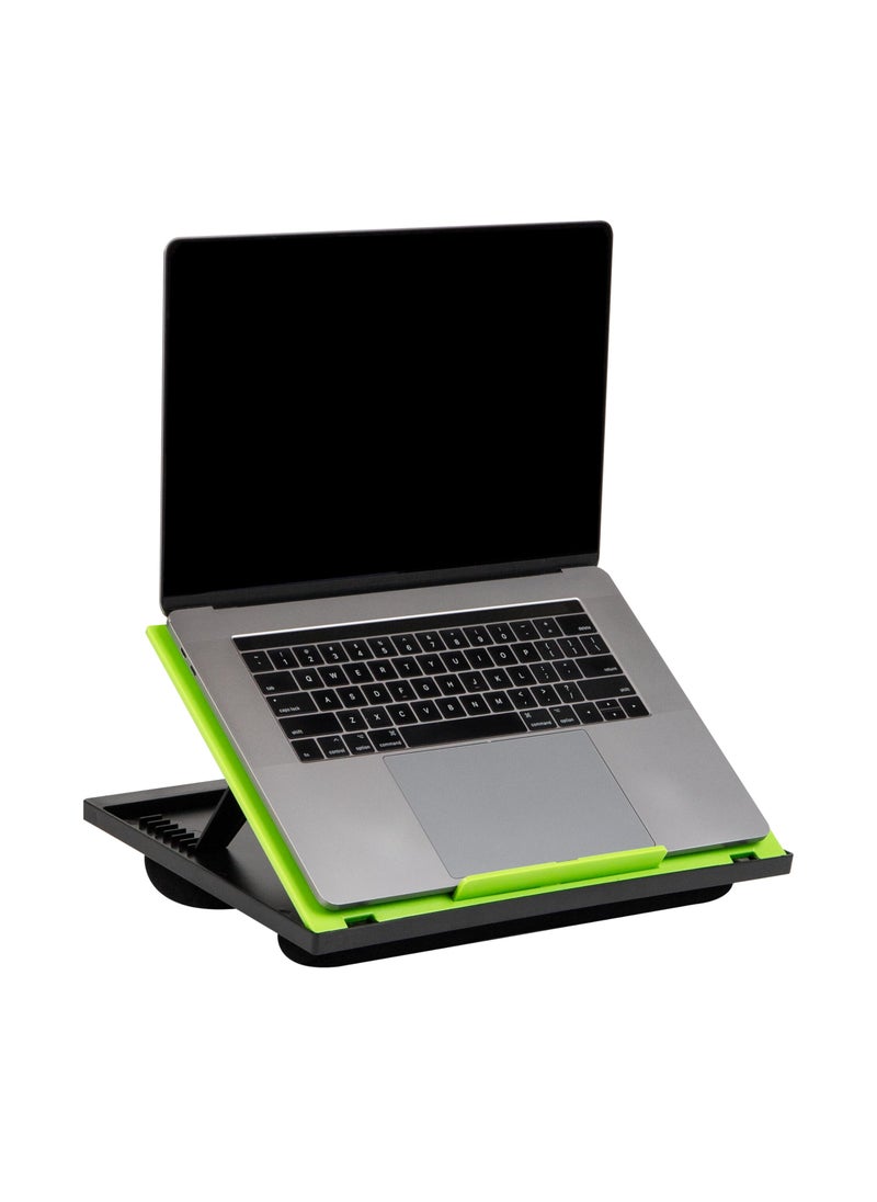 Mind Reader Mind Reader Lap Desk Laptop Stand Bed Tray Collapsible Cushion Portable Dorm Plastic 1475 L x 11 W x 73 H Green 
