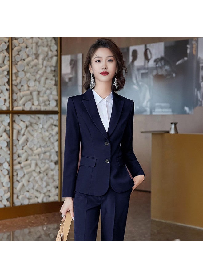 ROMON Fashion Minimalist Women'S Blazer, Business Commuter Casual Suit Jacket, Women'S Single-Breasted Slim-Fit Casual Blazer Top - Image 2