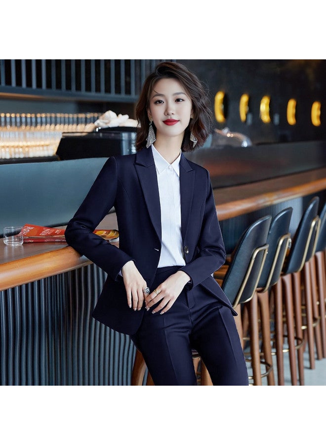 ROMON Fashion Minimalist Women'S Blazer, Business Commuter Casual Suit Jacket, Women'S Single-Breasted Slim-Fit Casual Blazer Top - Image 5