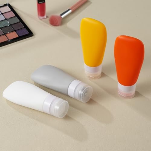 INSFIT Travel Bottles for Toiletries, TSA Approved 2oz Leak Proof Silicone Squeezable Containers, BPA Free Refillable Vacation Essentials for Shampoo Body Wash Liquids (4 Pack) - Image 5