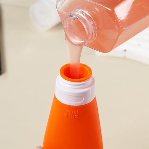 INSFIT Travel Bottles for Toiletries, TSA Approved 2oz Leak Proof Silicone Squeezable Containers, BPA Free Refillable Vacation Essentials for Shampoo Body Wash Liquids (4 Pack) - Image 3