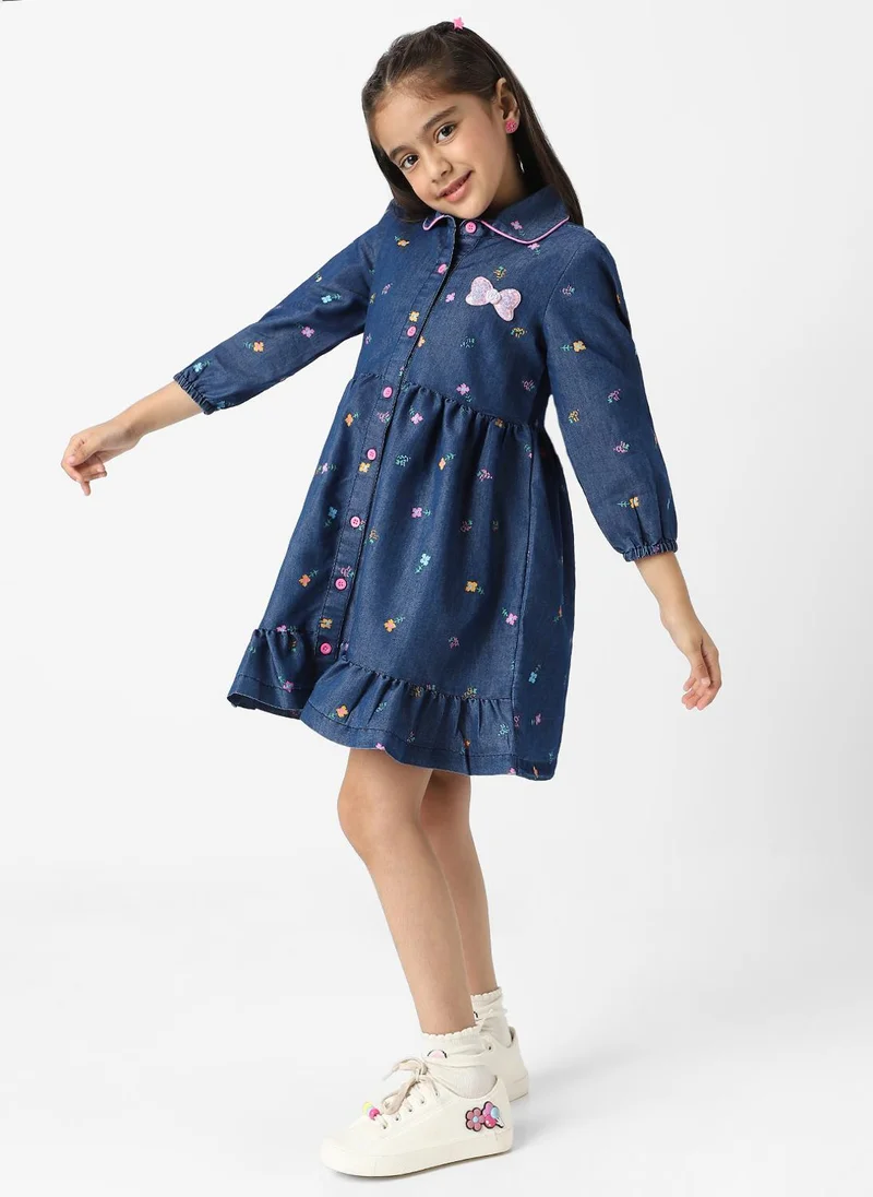 Nautinati Floral Denim Dress