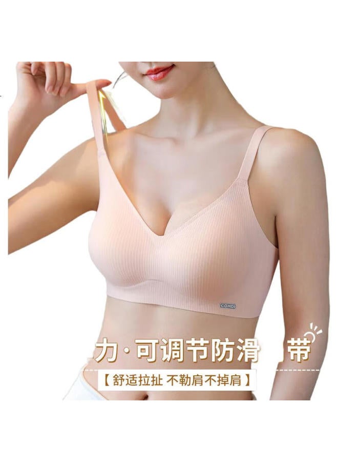 Modal (Madallo) Women'S Bra, Push-Up For Small Wireless, Side Support, Anti-Sagging Seamless, Beautiful Back Design, Size L - Image 1