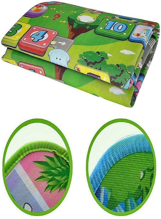 SLAZIE Animal Theme Reversible Mat for Babies, Double Sided, Waterproof, Soft Cushioning, Portable, Baby Safe (Multicolour) - Image 2