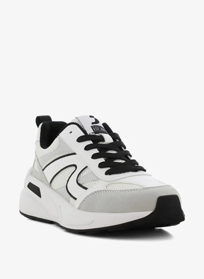 SJ Women's Textured Sports Shoes with Lace-Up Closure