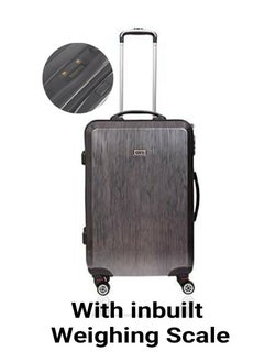 Airo Smart Luggage Trolley Bag 24 Inch Diamond Black with inbuilt weighing scale  - Image 1