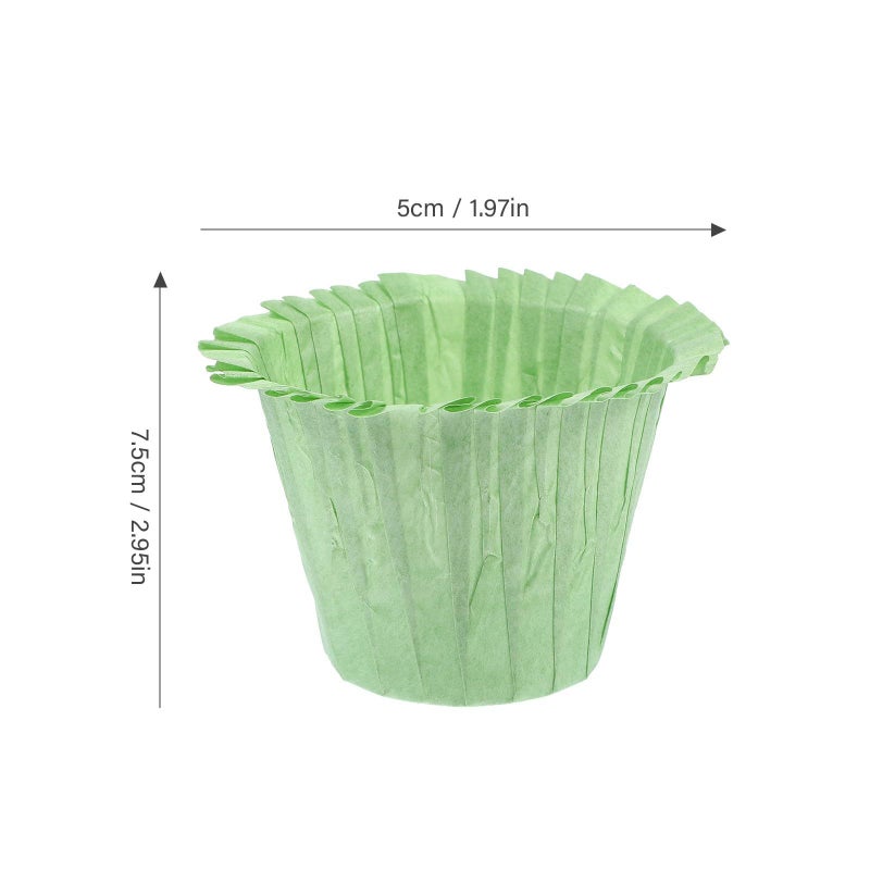50 Sage Colored Cupcake Wrappers Muffin Liners Baking Cups Food Grade Party Supplies - Image 3