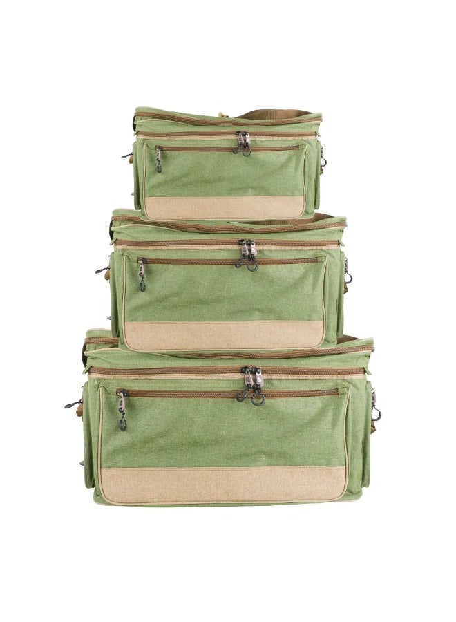 ALGHAFA Liwa Camping Storage Bag Small Size – Portable Outdoor Camping Organizer with PVC Inner Lining – Green Wooden Color – ALGHAFA - Image 3