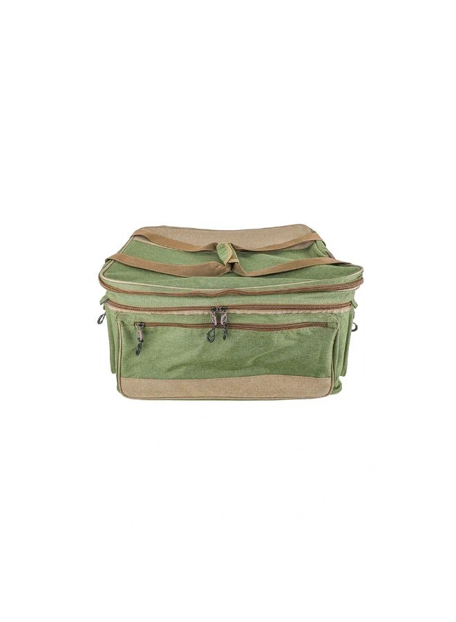 ALGHAFA Liwa Camping Storage Bag Small Size – Portable Outdoor Camping Organizer with PVC Inner Lining – Green Wooden Color – ALGHAFA - Image 4