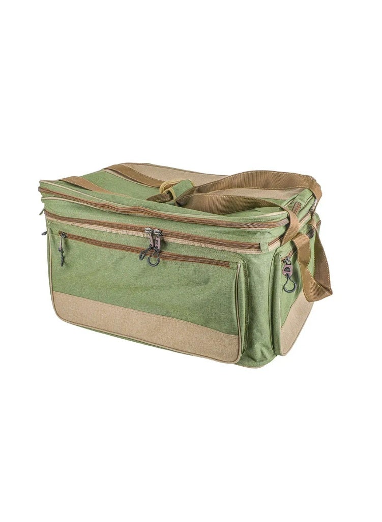 ALGHAFA Liwa Camping Storage Bag Small Size – Portable Outdoor Camping Organizer with PVC Inner Lining – Green Wooden Color – ALGHAFA - Image 2