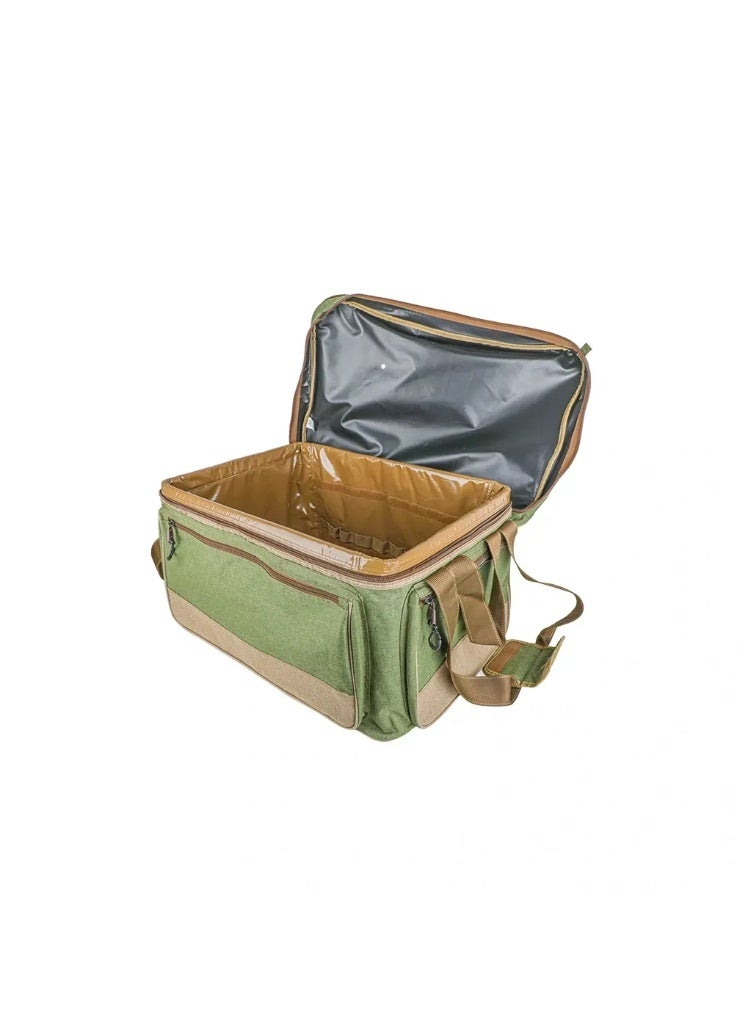ALGHAFA Liwa Camping Storage Bag Small Size – Portable Outdoor Camping Organizer with PVC Inner Lining – Green Wooden Color – ALGHAFA - Image 1