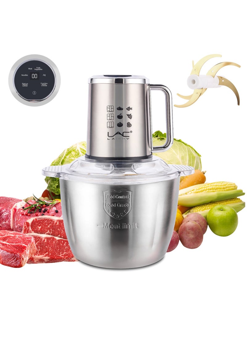 Electric Food Chopper, Smart touch screen design，3L Meat Grinder 4 Mixing Models Food Processor Stainless Steel Food Processor Elegant Slicer With Integrated 4-Sharp Blades Non-slip mat And Child Safety Lock - pzsku/Z8EC7869CE2F0739A211CZ/45/1741678921/f2603a81-20cb-4d99-abdf-609cf8778d2c