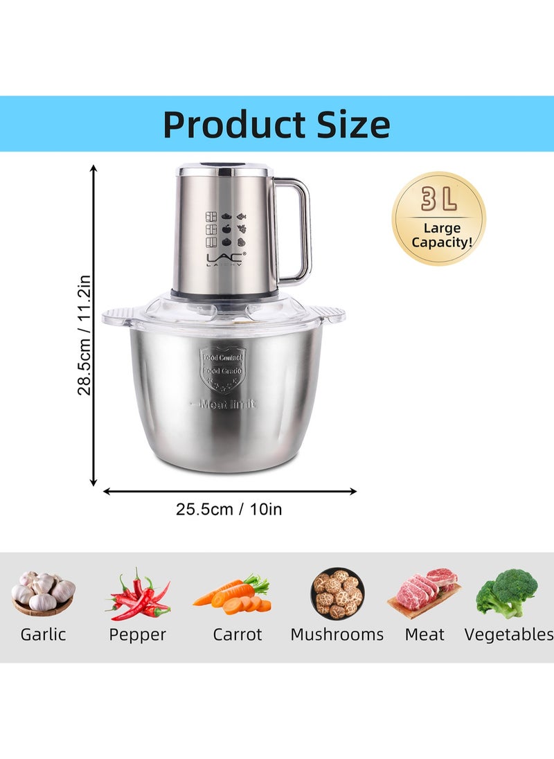 Electric Food Chopper, Smart touch screen design，3L Meat Grinder 4 Mixing Models Food Processor Stainless Steel Food Processor Elegant Slicer With Integrated 4-Sharp Blades Non-slip mat And Child Safety Lock - pzsku/Z8EC7869CE2F0739A211CZ/45/1741679073/fc791af7-69d0-4aeb-b387-b1cc37b00d8d