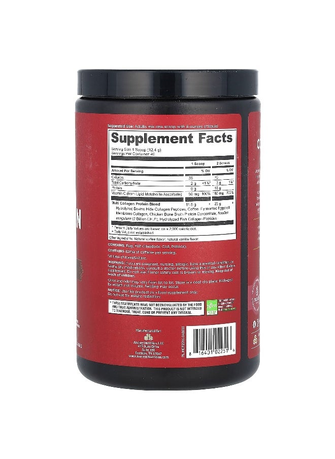 Ancient Nutrition, Multi Collagen Protein, Cold Brew, 1.09 lbs (496 g)