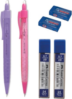 Tri Click Versatile Pen 0.7 mm 2-pack + Nib 0.7 mm + Exam Eraser 2-pack