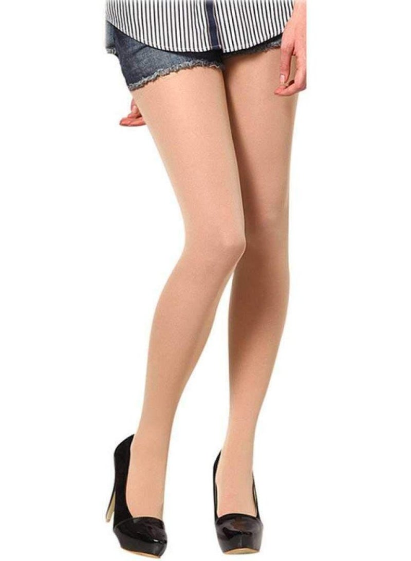 جلامروت جوارب طويلة نسائية بخصر عالٍ جوارب شفافة ، بيج  - Image 3