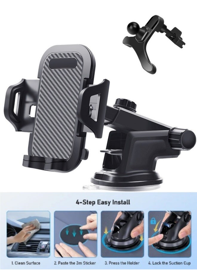 RUNDONG AUTO ACCESSORIES Car Dashboard Suction Cup Telescopic Rod Universal Mobile Phone Holder  - Image 4
