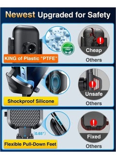 RUNDONG AUTO ACCESSORIES Car Dashboard Suction Cup Telescopic Rod Universal Mobile Phone Holder  - Image 3